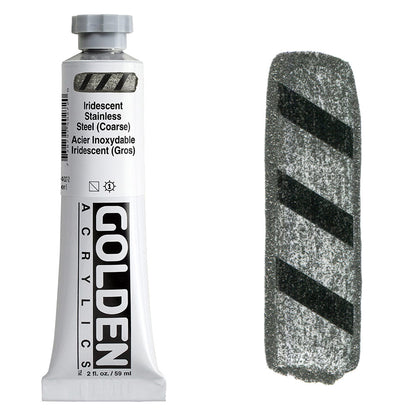 GOLDEN Heavy Body Acrylic 59ml S5 Iridescent Stainless Steel Coarse