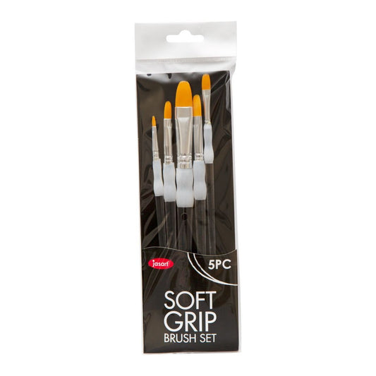 Jasart Soft Grip Brush Set 71430 Filbert Set of 5 Default Title