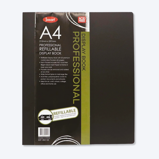 Jasart Professional Refill Display Book 20 Pockets A4