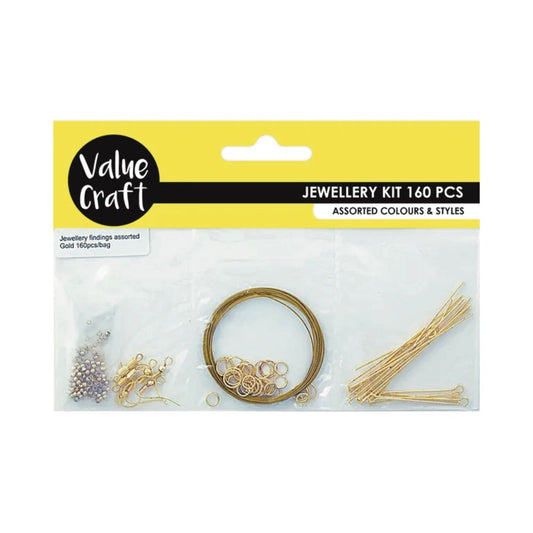 Jewellery Kit 160pcs Assrted Gold Components Default Title