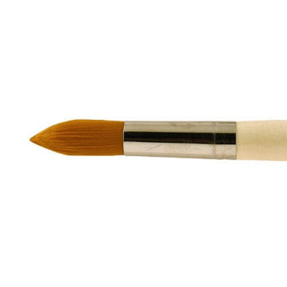 Jumbo Gold Synthetic Long Handle Size 40 Round Brush Default Title