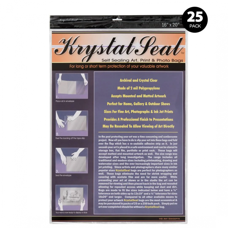 KRYSTAL SEAL BAG Artist Portfolio, Case, Display Book – Art Shed