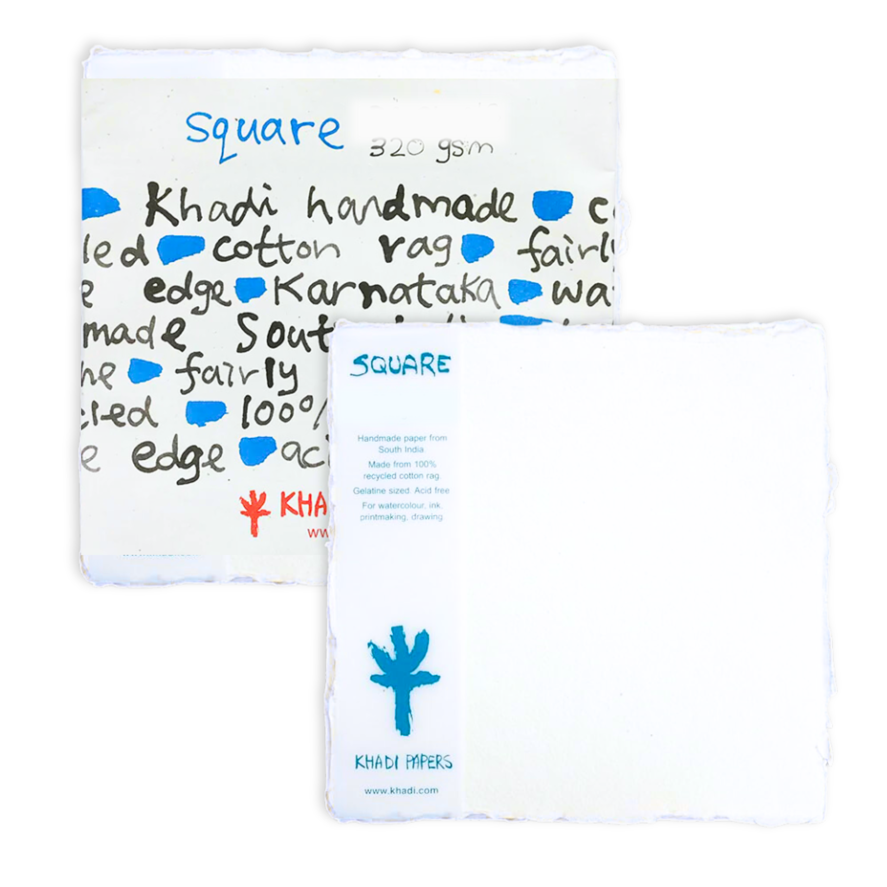 Black Rag Paper Khadi Rag Paper 320gsm Heavy Square | Artist Watercolour Paper – Art ...