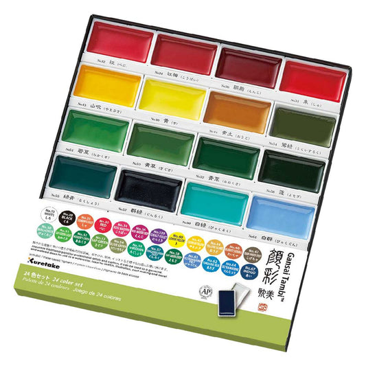 Kuretake Gansai Tambi Watercolour Set 24 Colours Default Title