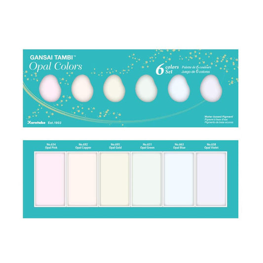 Kuretake Gansai Tambi Watercolours - 6 x Opal Colours Default Title