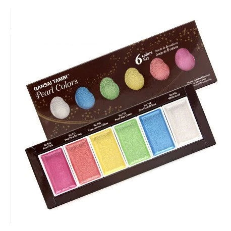 Kuretake Gansai Tambi Watercolours - 6 x Pearl Colours Default Title
