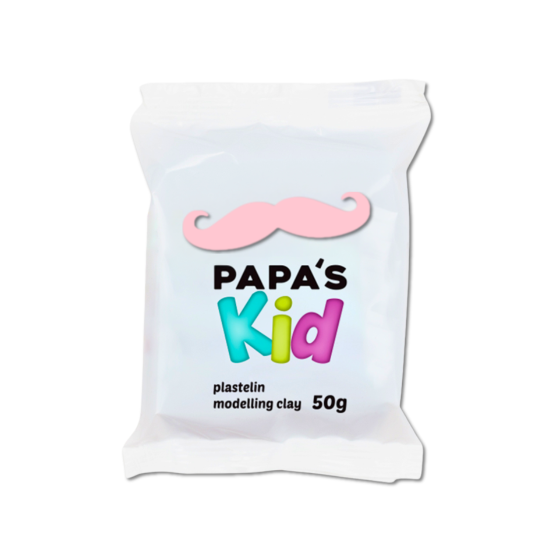 Papas Kid Plasticine Modelling Clay 50gm Light Flesh