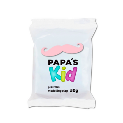 Papas Kid Plasticine Modelling Clay 50gm Light Flesh