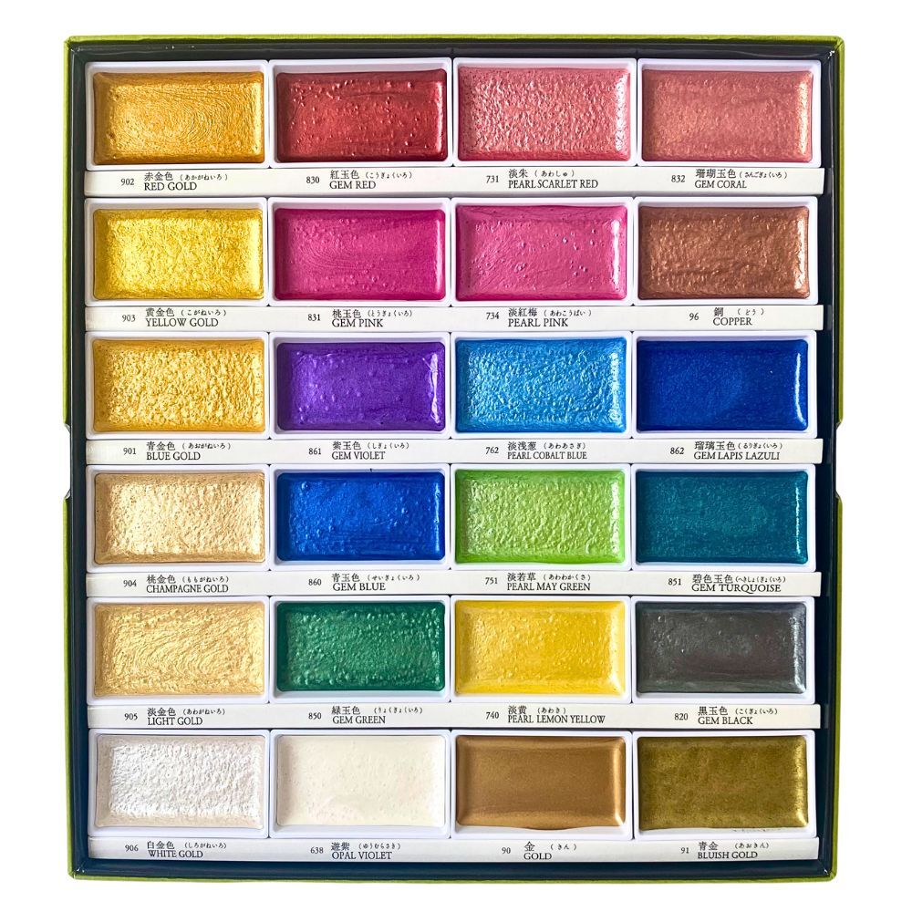 Kuretake Gansai Tambi Watercolours - 24 Metallic Colours Default Title