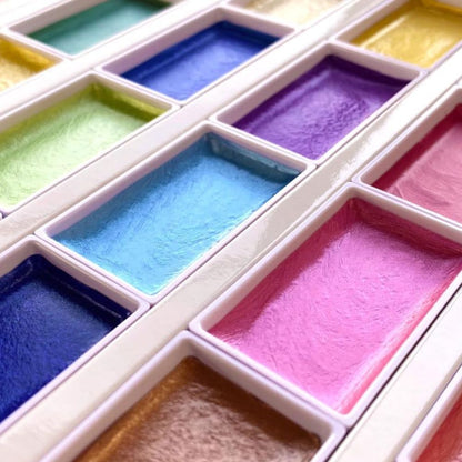 Kuretake Gansai Tambi Watercolours - 24 Metallic Colours