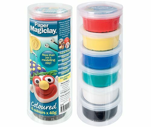 Paper Magiclay 40g x 6 Coloured