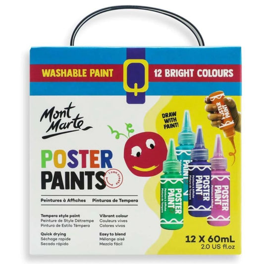 Mont Marte Poster Paint Set 12pc x 60ml image 1