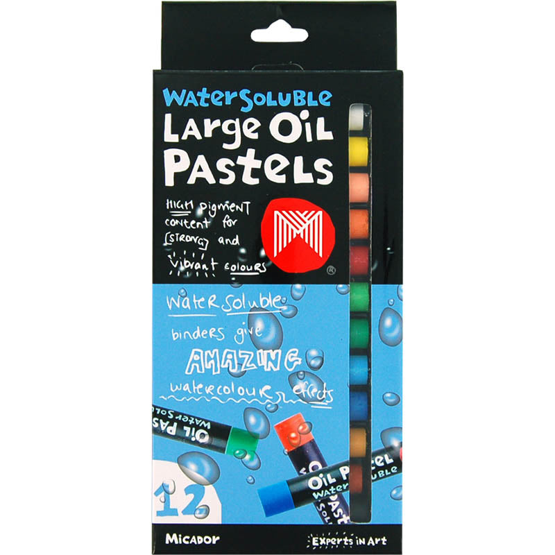 Micador Large Watersoluble Oil Pastels 12pc