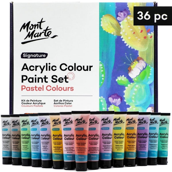Mont Marte Acrylic Pastel Colours 36pc x 36ml