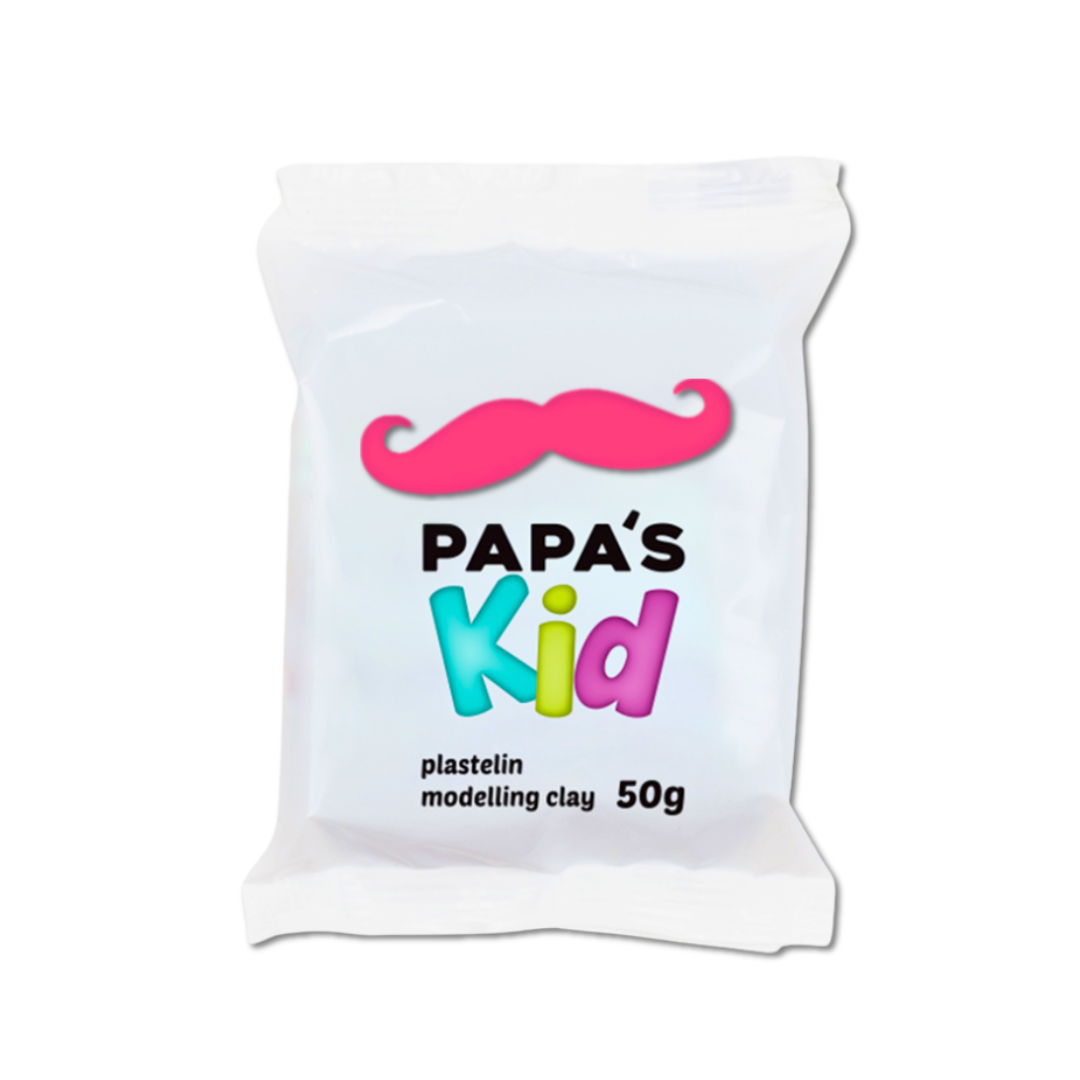 Papas Kid Plasticine Modelling Clay 50gm Magenta