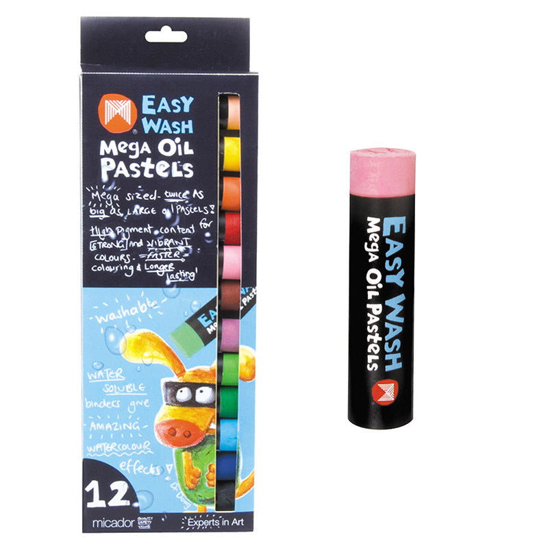 Micador Easy Wash Mega Oil Pastels pack of 12 image 1