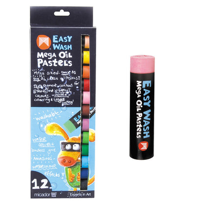 Micador Easy Wash Mega Oil Pastels pack of 12 image 1