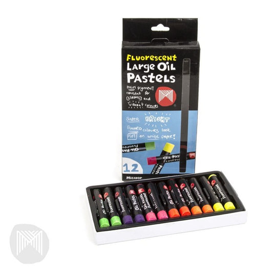 Micador Large Oil Pastels Pack of 12 Fluoro Default Title