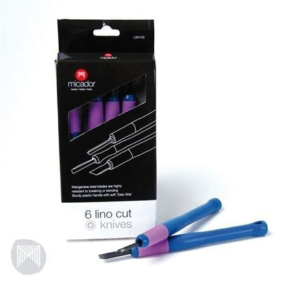 Micador Lino Carving Tools Set of 6 Easy Grip Default Title