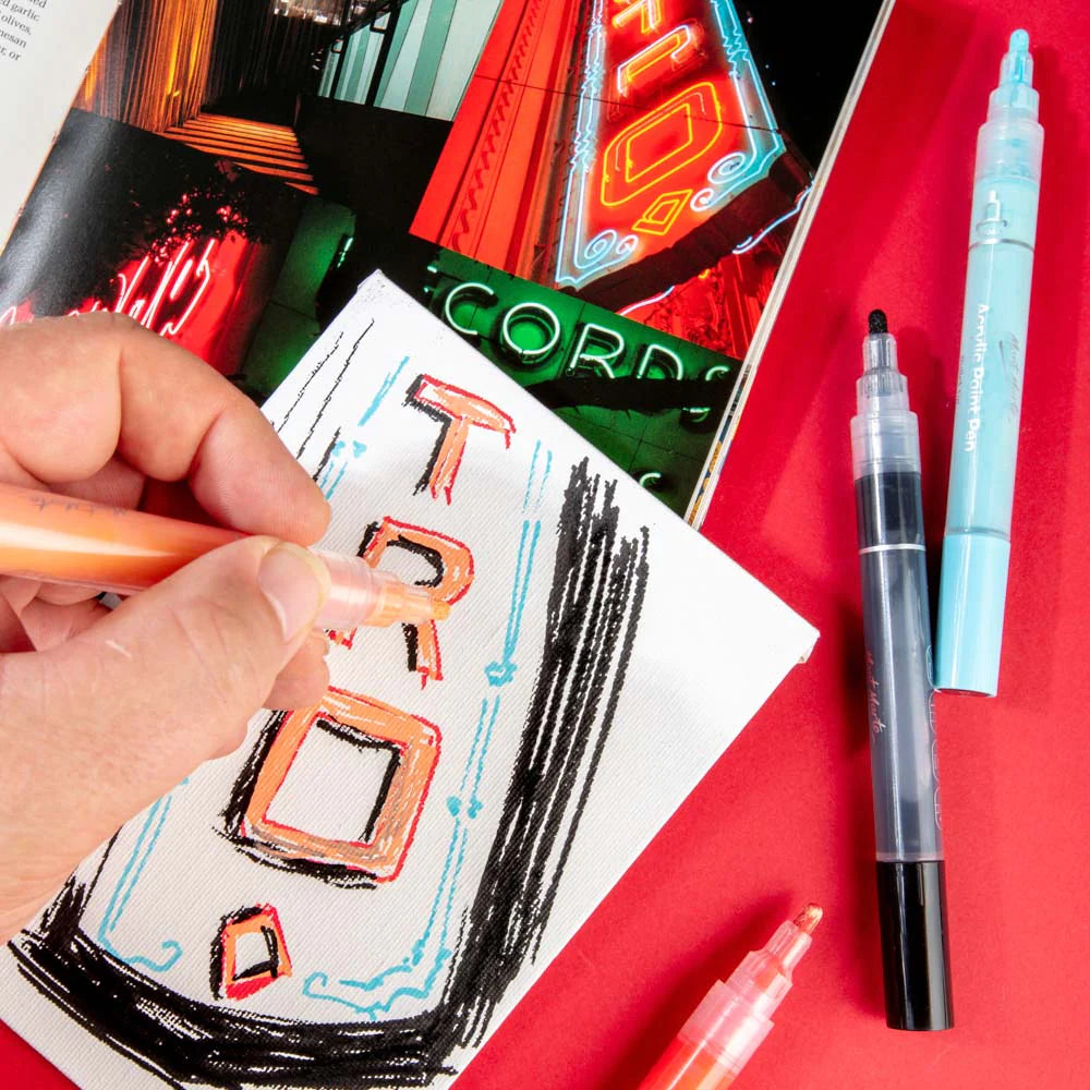 Mont Marte Acrylic Paint Pens Broad Tip in case 24pc