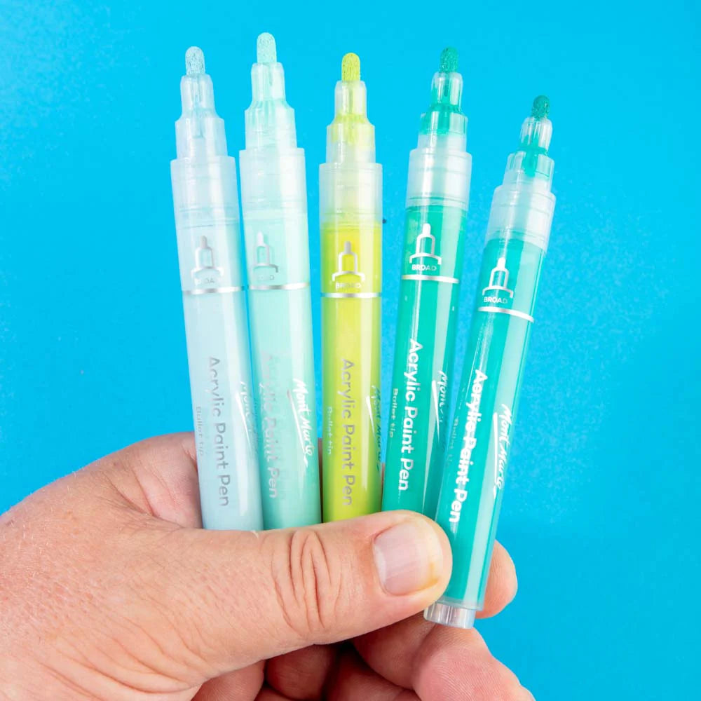 Mont Marte Acrylic Paint Pens Broad Tip in case 24pc