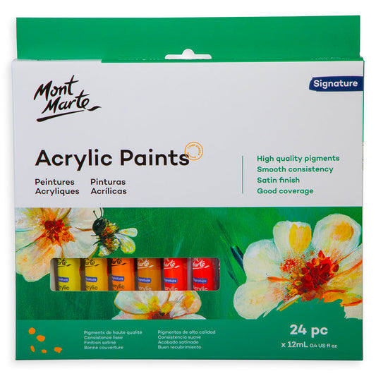 Mont Marte Acrylic Paints 24pce x 12ml Default Title