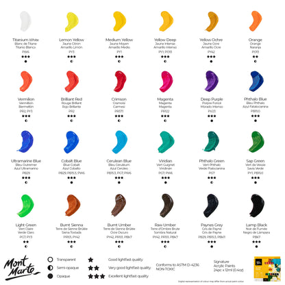 Mont Marte Acrylic Paints 24pce x 12ml image 9