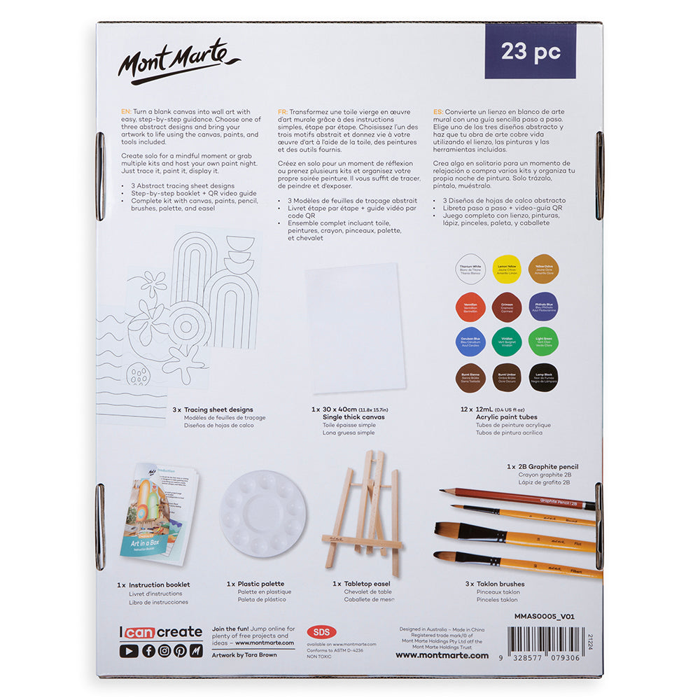 Mont Marte Art in a Box - Creative Kit - Abstract 23pc
