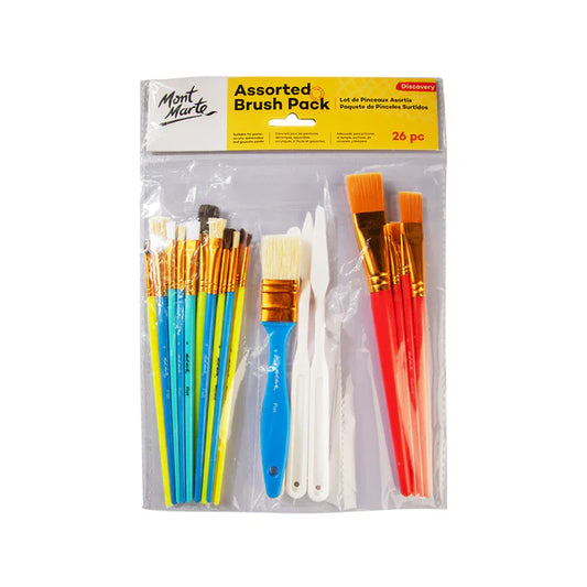 Mont Marte Assorted Brush Pack 26pc Default Title