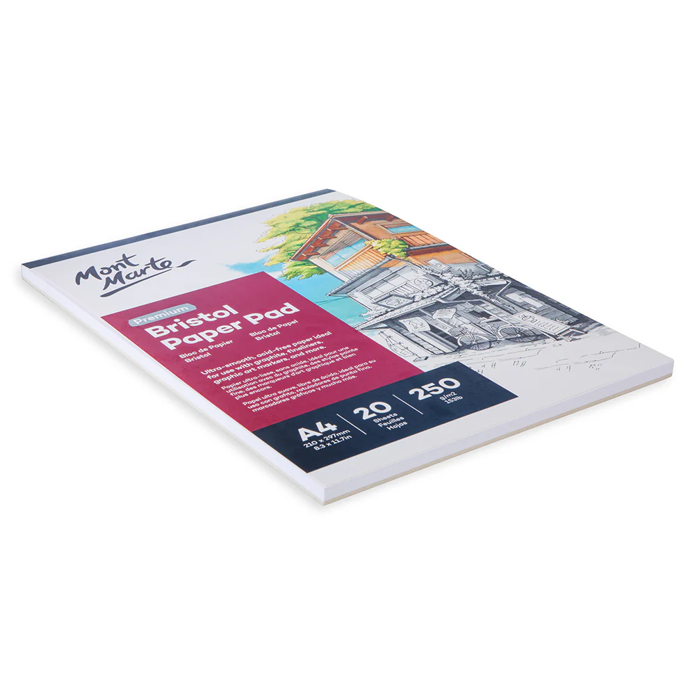 Mont Marte Bristol Paper Pad A4 250gsm 20 sheets