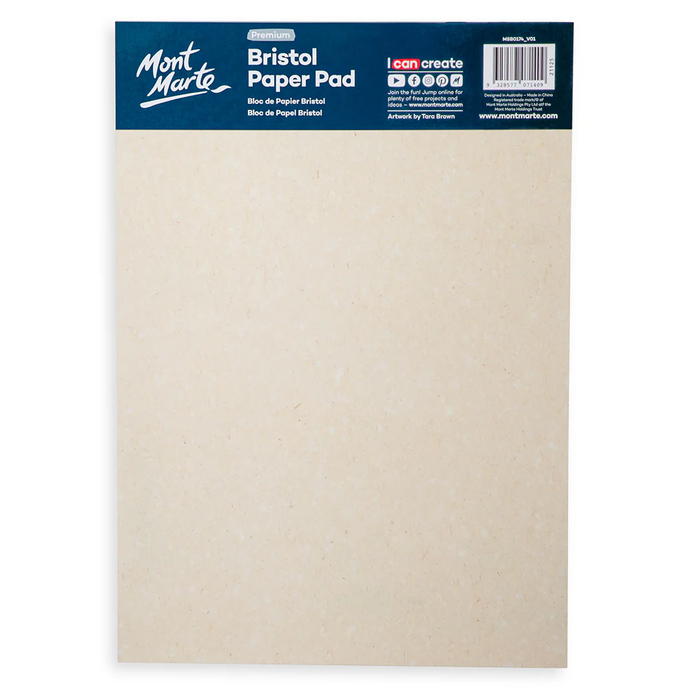 Mont Marte Bristol Paper Pad A4 250gsm 20 sheets