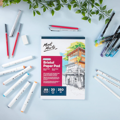 Mont Marte Bristol Paper Pad A4 250gsm 20 sheets