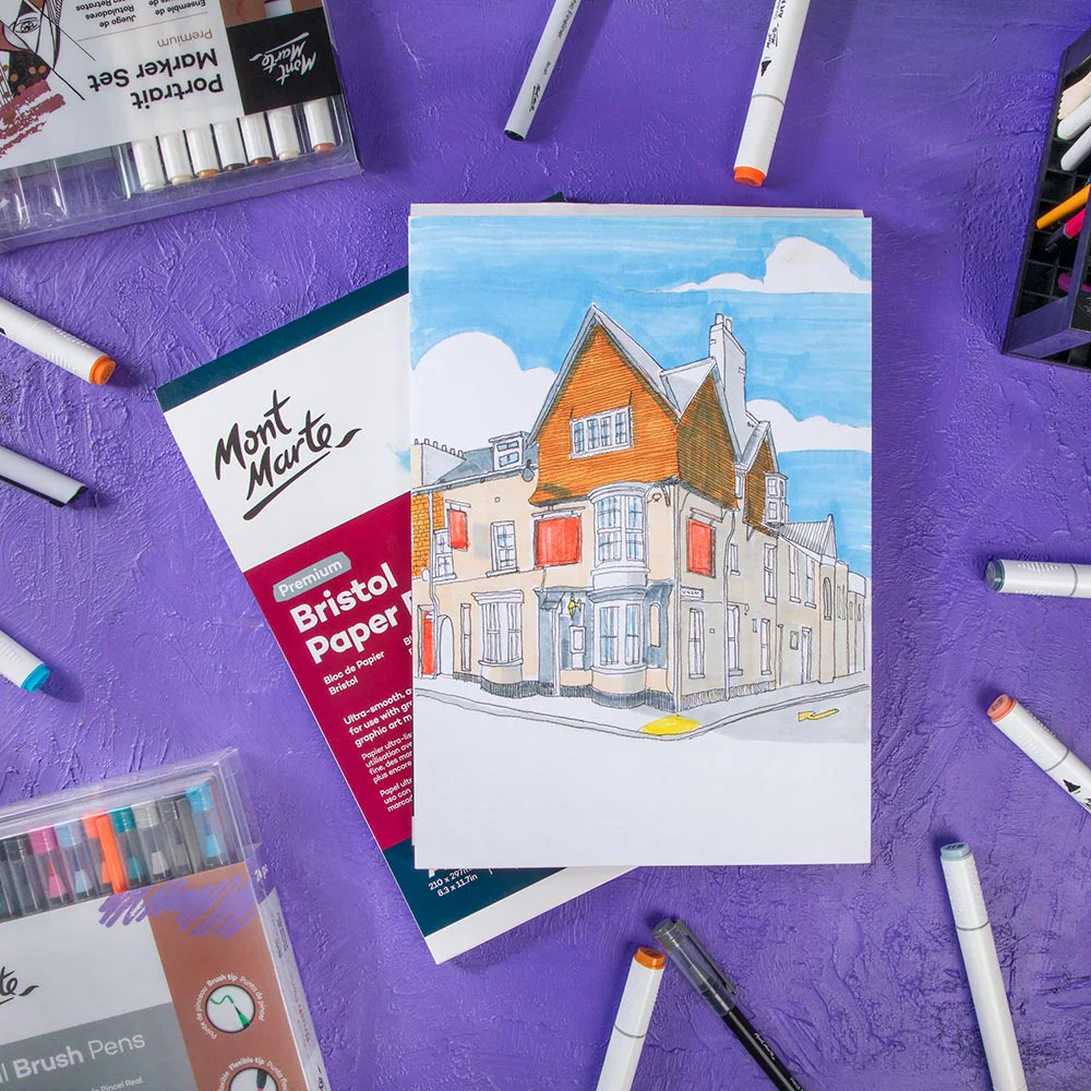 Mont Marte Bristol Paper Pad A4 250gsm 20 sheets