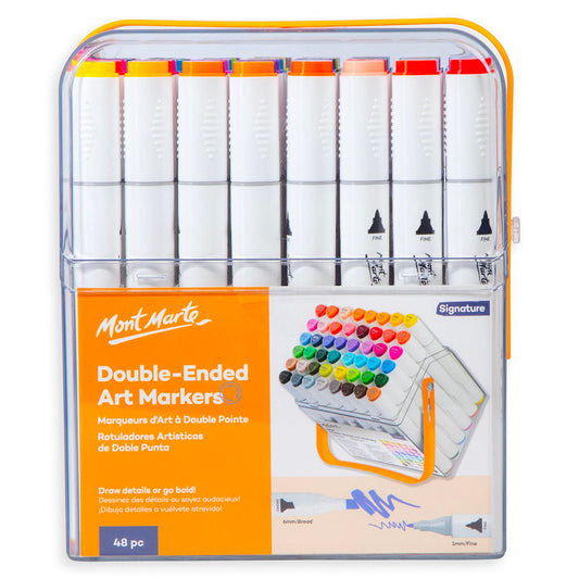 Mont Marte Double-Ended Alcohol Art Markers in case 48pc Default Title
