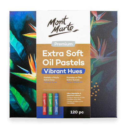 Mont Marte Extra Soft Oil Pastels Vibrant Hue 120pc Default Title