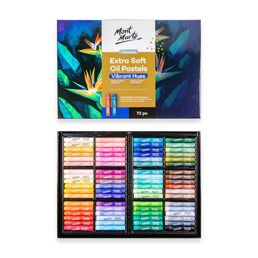Mont Marte Extra Soft Oil Pastels Vibrant Hue 72pc Default Title