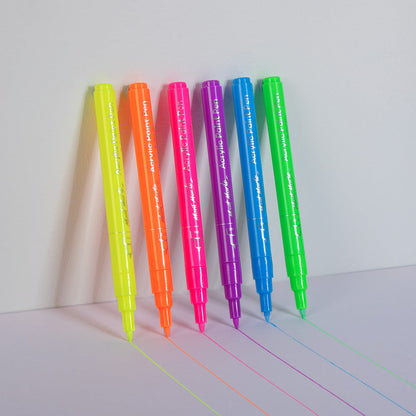 Mont Marte Fluoro Acrylic Paint Pens Fine Tip 6pc