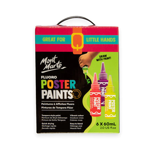 Mont Marte Fluoro Poster Paint Set 6pc x 60ml Default Title