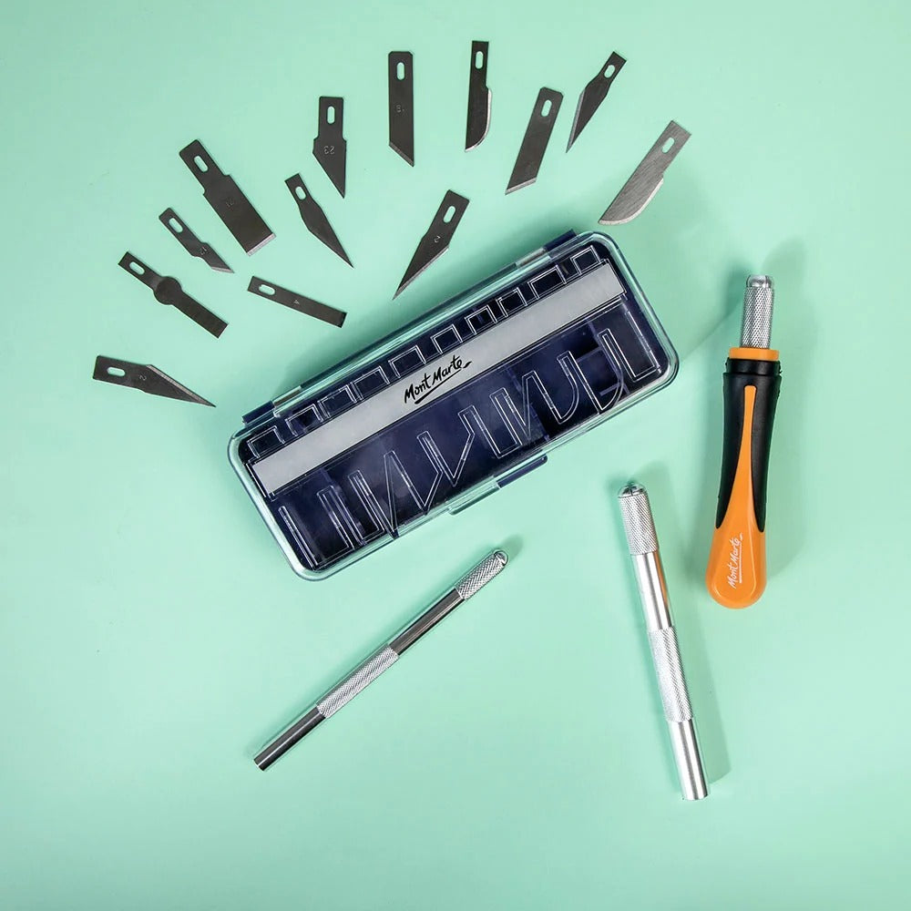Mont Marte Hobby Knife Set SK5 Blades 13pce