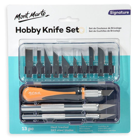 Mont Marte Hobby Knife Set SK5 Blades 13pce