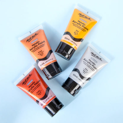 Mont Marte Metallic Acrylic 50ml x 4pce