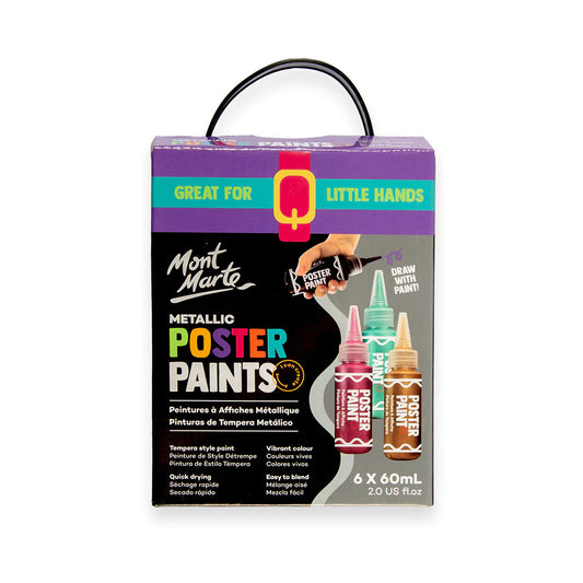 Mont Marte Metallic Poster Paint Set 6pc x 60ml image 1