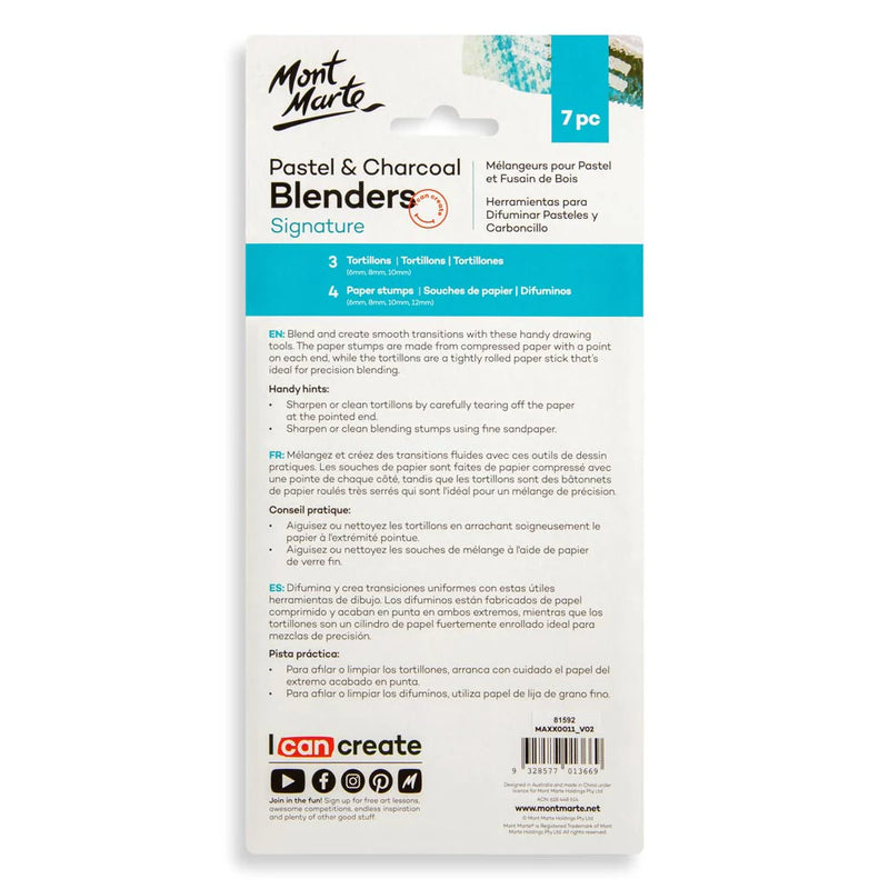 Mont Marte Pastel and Charcoal Blenders 7pce