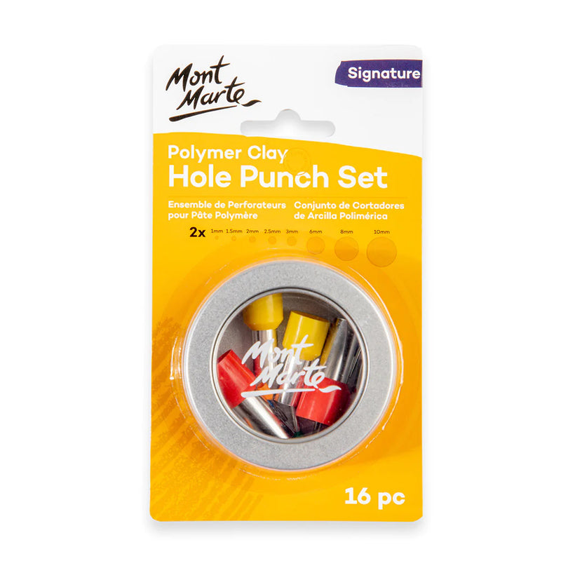 Mont Marte Polymer Clay Hole Punch Set 16pc