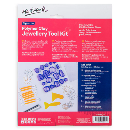 Mont Marte Polymer Clay Jewellery Tool Kit 110pc