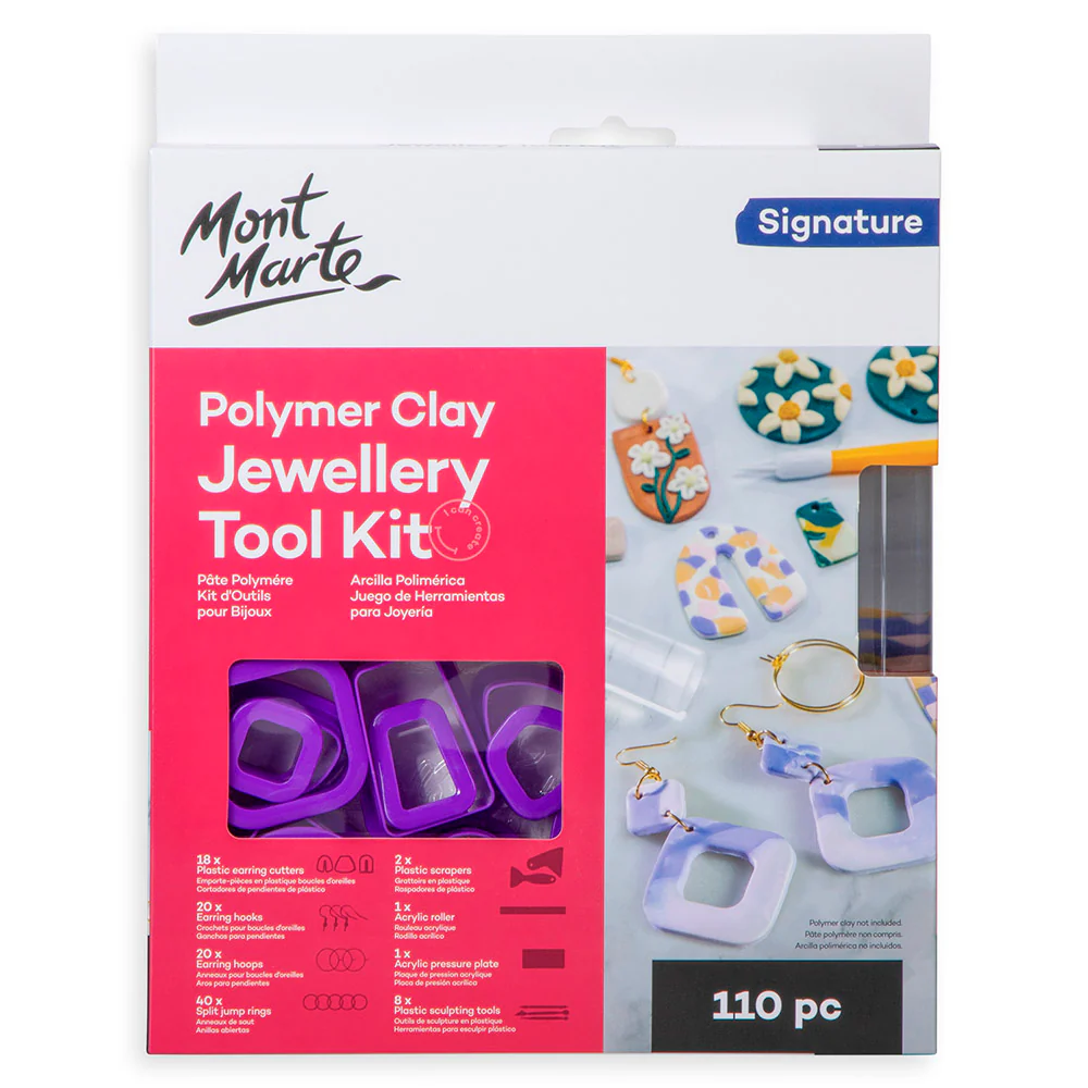 Mont Marte Polymer Clay Jewellery Tool Kit 110pc Default Title