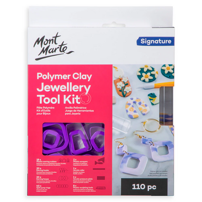 Mont Marte Polymer Clay Jewellery Tool Kit 110pc Default Title