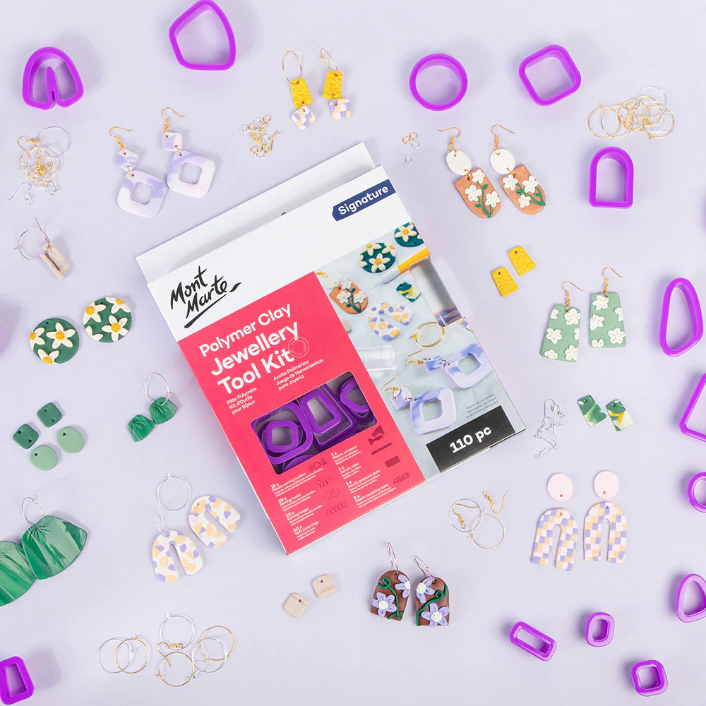 Mont Marte Polymer Clay Jewellery Tool Kit 110pc