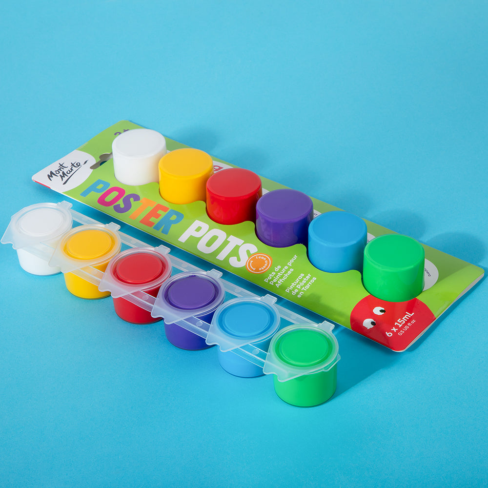 Mont Marte Poster Pots 6pc x 15ml - Brights