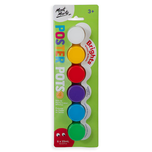 Mont Marte Poster Pots 6pc x 15ml - Brights